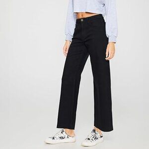 NWT Yewfirm Wide Leg Black High Waisted Jeans Women's Size 14